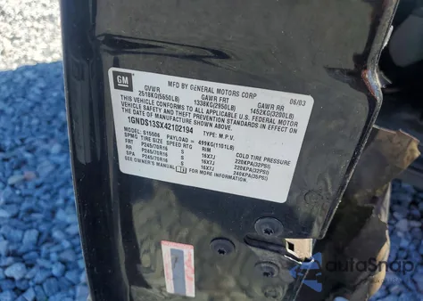 2004 Chevrolet Trailblazer Ls z USA, uszkodzony, nr VIN 1GNDS13SX42102194